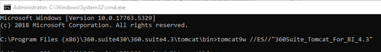 Command prompt - Tomcat configuration tool command